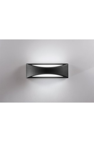 Aplique de parede exterior LED Weiss Preto