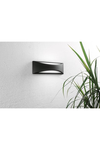 Aplique de parede exterior LED Weiss Preto