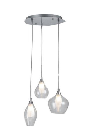Candeeiro suspenso Skyline Cinzento e transparente