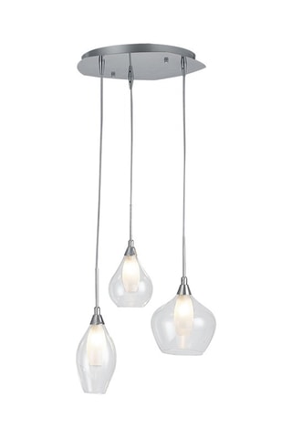 Candeeiro suspenso Skyline Cinzento e transparente