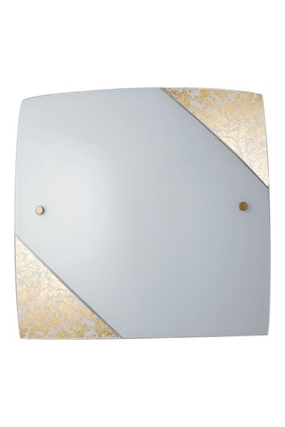 Candeeiro de teto Paris Branco e dourado