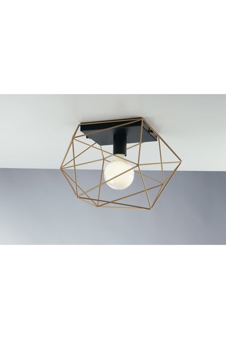 Candeeiro de teto Abraxas Preto e dourado