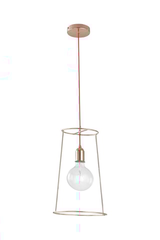 Candeeiro suspenso Frida - Dourado-rosa e vermelho 