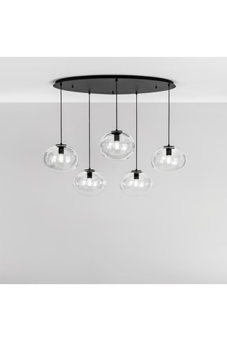 Candeeiro suspenso Galaxy - Preto e transparente