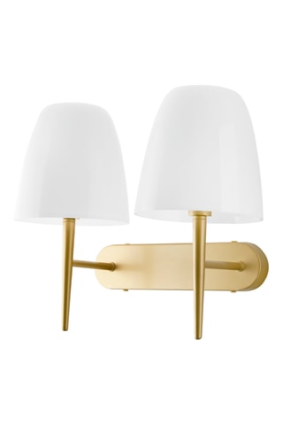 Aplique de parede Ares - Branco e dourado