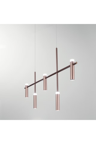 Candeeiro suspenso LED Candle - Dourado-rosa - 5 x 35 W