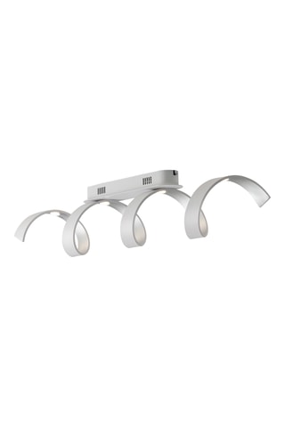 Candeeiro de teto LED Helix - Branco e prateado - 4 x 20 W