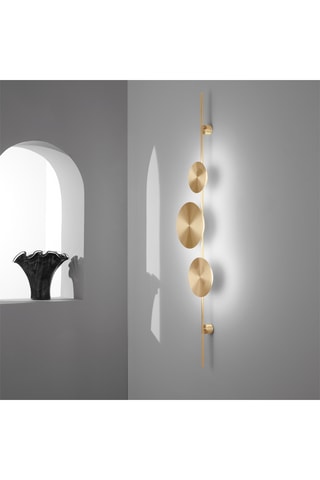Aplique de parede LED Idol - Dourado - 3 x 33 W
