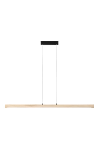 Candeeiro suspenso LED em madeira Joseph - Castanho-claro - 23 W
