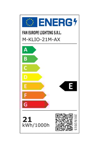 Candeeiro de teto LED Klio - Preto - 22 W