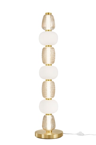 Candeeiro de pé LED Totem - Dourado e branco - 42 W