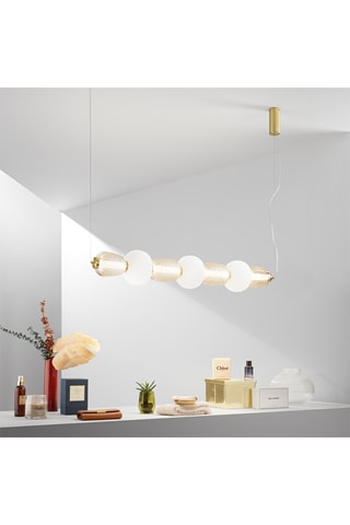 Candeeiro suspenso LED Totem - Dourado - 42 W