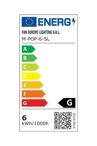Aplique de parede LED Wharol - Preto - 6 W