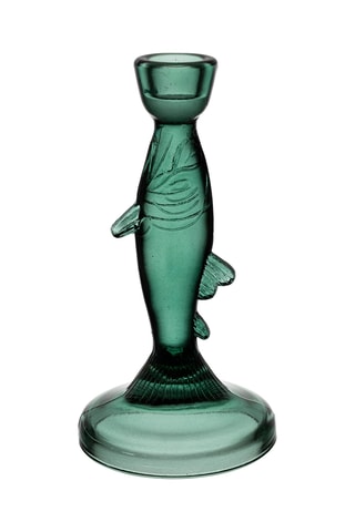 Base para vela Oanez - 20 cm - Verde-esmeralda