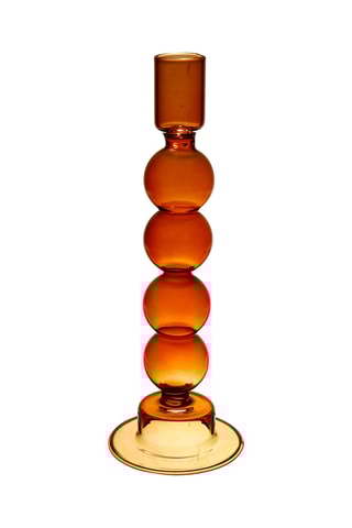 Base para vela em vidro borossilicato Aria - 23,5 cm - Castanho