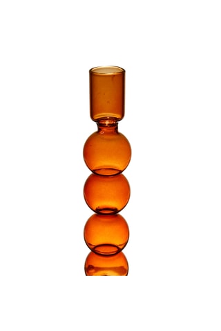 Base para vela em vidro borossilicato Aria - 23,5 cm - Castanho