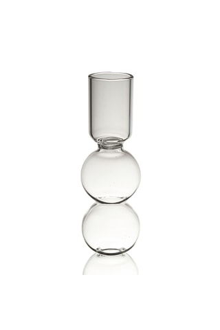 Base para vela em vidro borossilicato Aria - 23,5 cm - Transparente