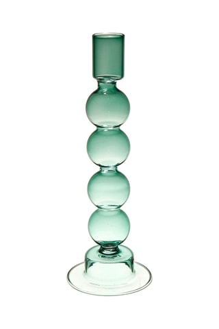 Base para vela em vidro borossilicato Aria - 23,5 cm - Verde