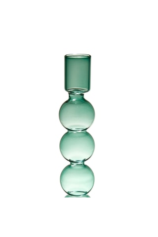 Base para vela em vidro borossilicato Aria - 23,5 cm - Verde