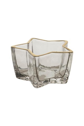 3 bases para velas Prisca - 10 x 10 x 5,5 cm - Cinzento