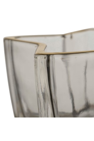 3 bases para velas Prisca - 10 x 10 x 5,5 cm - Cinzento