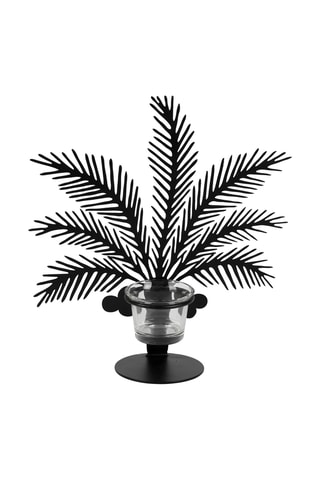 Base para vela Palmier - 24,5 cm - Preto 