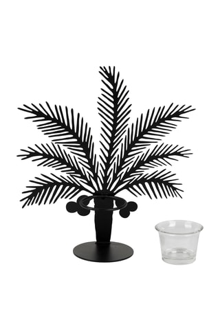 Base para vela Palmier - 24,5 cm - Preto 
