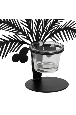 Base para vela Palmier - 24,5 cm - Preto 
