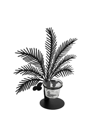 Base para vela Palmier - 24,5 cm - Preto 