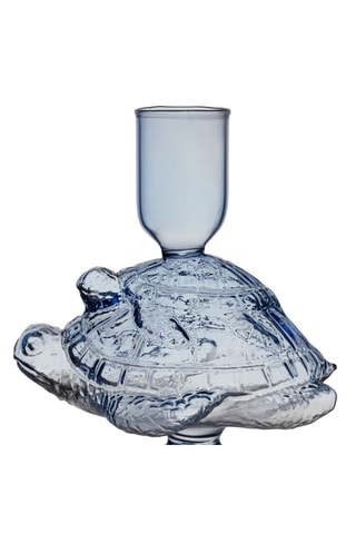 Base para vela Tortue - 11 cm - Azul-celeste