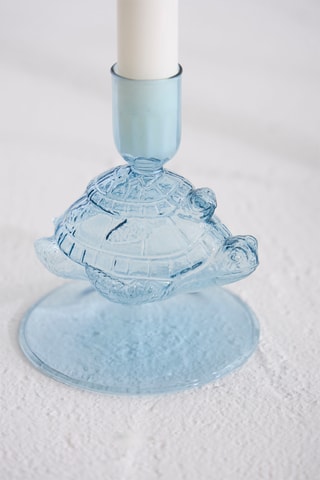 Base para vela Tortue - 11 cm - Azul-celeste