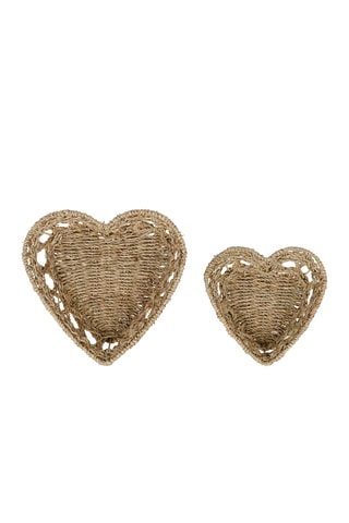 2 caixotes Borneo - 25,5 x 25,5 x 8 cm e 19 x 19,5 x 6,5 cm - Natural