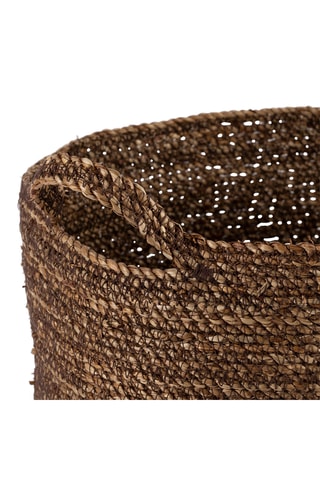 2 cestos de arrumação Soleg - 28 e 18 cm - Castanho