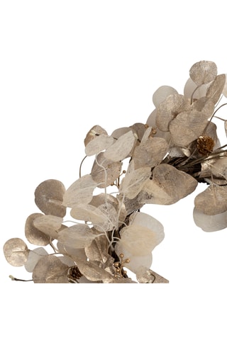 Couronne Eucalyptus - 53 cm - Doré et écru