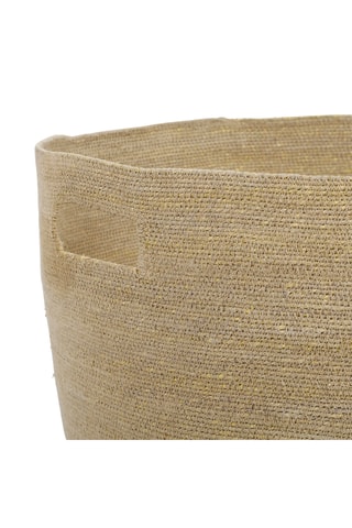 2 paniers de rangement Sumatra - 57 et 52 cm - Beige et noir 