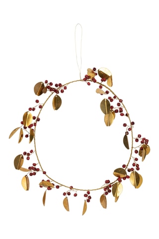 Couronne en manguier Dulsine - 20 cm - Doré et rouge