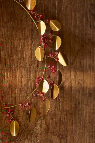 Couronne en manguier Dulsine - 20 cm - Doré et rouge