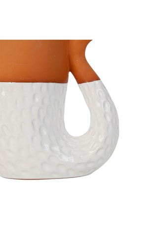 2 vasos em terracota Aquatic - 22 cm - Verde-água e branco