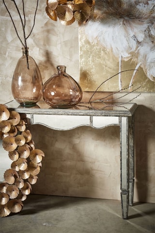 Console 1 tiroir Bois Miroir - 110 x 85 x 34 cm