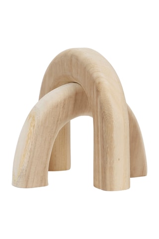 2 decorações de mesa em madeira de paulownia Flotille - 23 x 20 x 10 cm e 23 x 15 x 5 cm - Natural 
