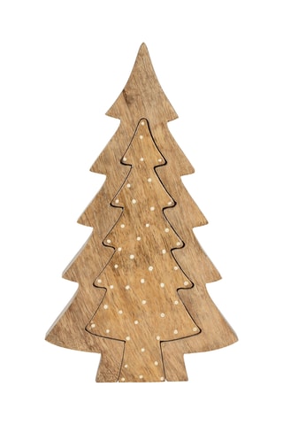 Decoração 2 em 1 em mangueira L'hiver - 16 x 2 x 17 cm - Natural