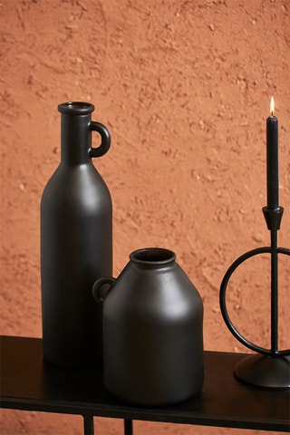 Vaso Linol - 26 cm - Preto