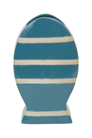 2 vasos Marean - 20 cm - Branco e azul-pato