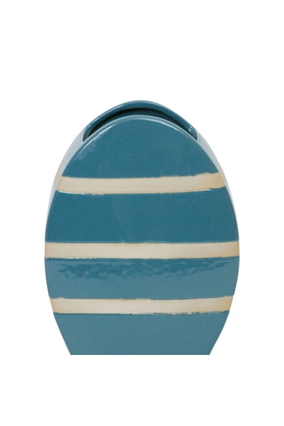 2 vasos Marean - 20 cm - Branco e azul-pato