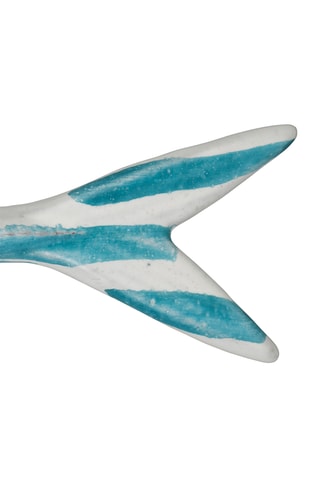 Decoração de parede em terracota Corfou - 28 x 5,5 cm - Turquesa