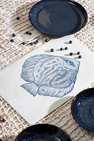 Conjunto de mesa Turbot - 45 x 30 cm - Azul