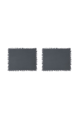 2 individuais de mesa Nalia - 50 x 40 cm - Cinzento