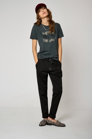 T-shirt regular en coton biologique - Noir