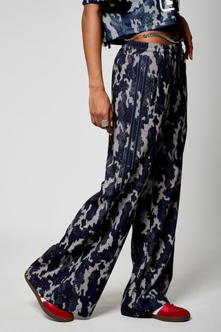 Pantalon wide legs - Bleu