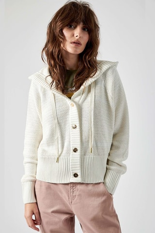 Gilet à capuche - Écru